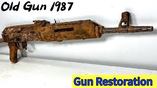 Gun restoration Old Gun 8MM Sami auto Rifle ww2 restoration Model 1987 Sami auto 8mm restoration [upl. by Lysander]