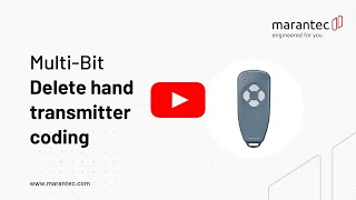 Deleting the code of hand transmitters MultiBit  Marantec [upl. by Anaillil]