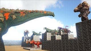 Titanosaur VS ARK Dinosaur Fortress 20  Cantex [upl. by Acirfa]