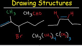 Organic Chemistry Drawing Structures  Bond Line Skeletal and Condensed Structural Formulas [upl. by Subocaj]