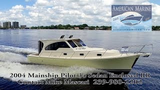 SOLD  2004 34 Mainship Pilot Sedan Enclosed RR HD by American Marine [upl. by Baum]