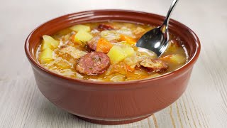 The Famous Polish Cabbage Soup KAPUŚNIAK Old Fashioned Cabbage Soup Recipe by Always Yummy [upl. by Ilrebma196]