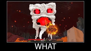 Minecraft wait what meme part 146 realistic minecraft Ghast [upl. by Ellesig]