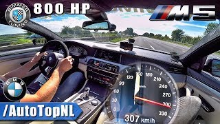 307kmh 800HP BMW M5 F10 Bimmer Tuning AUTOBAHN DRIVE by AutoTopNL [upl. by Ingra272]