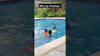 4TH LAP FREESTYLE WITH KICKBOARD freestyle kickboard swimmingclass trending [upl. by Ahsirahc316]