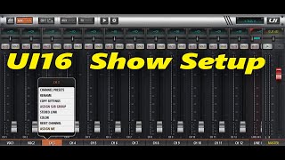 Soundcraft UI16 Show Setup [upl. by Okikuy]