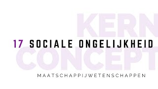 Kernconcept sociale ongelijkheid maatschappijwetenschappen [upl. by Aaberg]