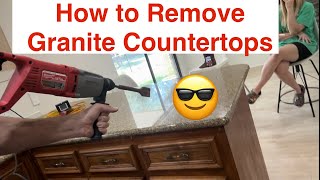 How to Remove Granite Countertops Without Damaging Cabinets [upl. by Grimaud]