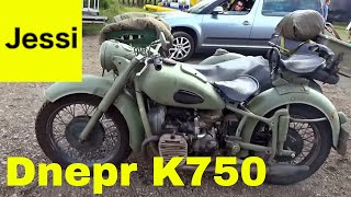 Dnepr K750 Sound  Soviet Motorcycle in Army Look [upl. by Aissat591]