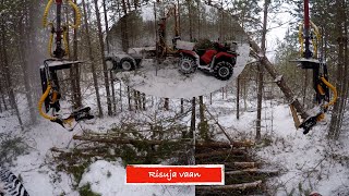 Ajomoodi päälle ja hakataan myös TMK 150 Kranman 1750 4WD Honda ATV [upl. by Candida527]