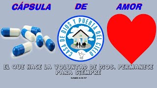 CÁPSULA DE AMOREL QUE HACE LA VOLUNTAD DE DIOS PERMANECE PARA SIEMPRE [upl. by Irakuy936]