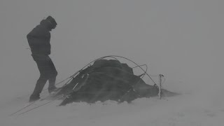 Waking up to a storm while summit camping in the Cairngorms Hilleberg Jannu [upl. by Shriver]