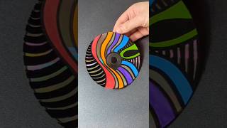 Abstract on CD Disc 💿🔥🔥 disc picture art satisfying abstract colors shortvideo shorts [upl. by Birkle]