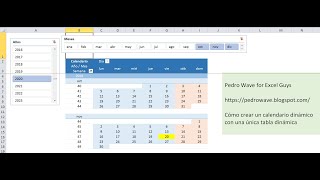 Cómo crear un Calendario Dinámico en Excel con una tabla dinámica [upl. by Schnapp]