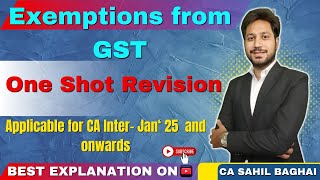 Exemptions under GST gst icaistudentsgroup caintergst [upl. by Ezalb433]