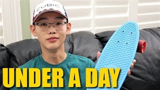 How to Ride a Skateboard in Under a Day Under 5 Minutes [upl. by Nnylyrehc]