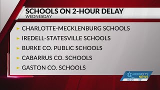 Many schools on twohour delay on Wednesday [upl. by Claretta]