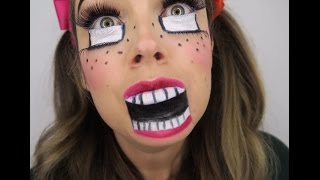 Quick amp easy Ventriloquist doll  Halloween make up tutorial [upl. by Hecht]