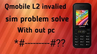 How to change QMobile L2 classic imei number [upl. by Nasaj154]