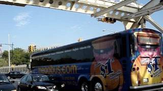 MegaBus 2008 MCI D4505 On The M22 To Boston On The Macombs Dam Bridge [upl. by Robbert]