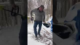 John using The Ryobi Cordless Snow Shovel [upl. by Varian]