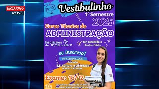 Inscrições abertas para vestibulinho que irá acontecer em Pompeia Não perca [upl. by Wichern]