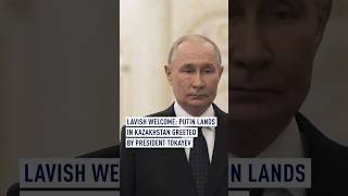 Lavish welcome Putin lands in Kazakhstan Greeted by President Tokayev [upl. by Raynard]