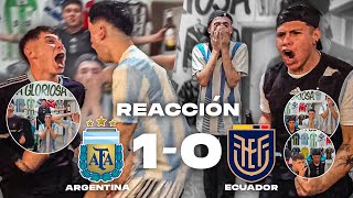 REACCION ARGENTINA VS ECUADOR  LA GLORIOSA [upl. by Fallon]