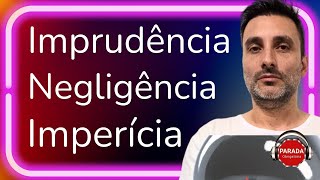 PRINCIPAIS CAUSAS DE ACIDENTE DE TRÂNSITO Imprudência Negligência e Imperícia [upl. by Airdnahc242]