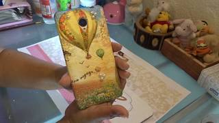 Decoración de funda para celular con decoupage [upl. by Kleinstein]