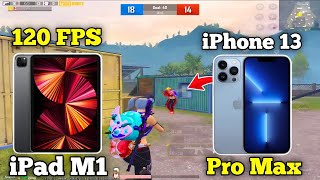 iPhone 13 Pro Max VS iPad Pro M1 120 FPS PUBG TDM Test  IPAD VIEW ADVANTAGE RECOIL HIPFIRE [upl. by Nanis128]