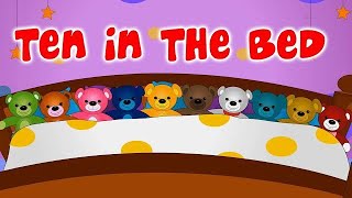 Ten in Bed Roll Over  Counting Song for Kids  Nursery Rhymes amp Kids Song [upl. by Hgielac]