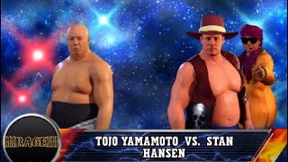 RWL RAGE 10124TOJO YAMAMOTO VS STAN HANSEN [upl. by Truda78]