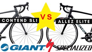 Specialized Allez Elite vs Giant Contend SL1 [upl. by Eldon]