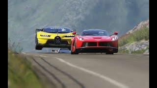 Bugatti Vision GT vs Super Cars at Highlands [upl. by Oznohpla]