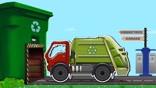 kids playtime  garbage truck  rusty vehicles  car garage for kids [upl. by Gerk832]