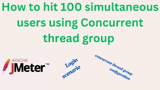 JMeter Tutorial 04  501001000 Concurrent users in Login scenario  Using Concurrent Thread Group [upl. by Luella]