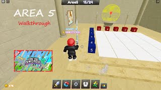 Roblox Find The Swords Area 5 Walkthrough All 24 Swords [upl. by Hubing98]