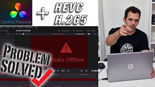 DaVinci Resolve MEDIA OFFLINE Soluzione FLASH per video HEVC H265 da GoPro iPhone DJI [upl. by Egiaf]