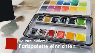 Aquarellmalerei Farbpalette einrichten [upl. by Uamak]