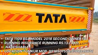 TATA 1109 BS4 MODEL 2018 SECOND OWNER FC RUNNING INSURANCE RUNNING RS13LAKHNAGESHA9380846601 [upl. by Orlando]