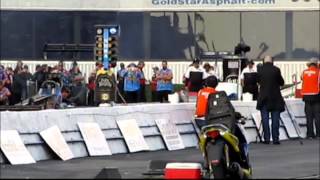 Mike Salinas Scrappers Racing Steve Chrisman Top Fuel World Finals Q Pomona 2012mpg [upl. by Swan445]