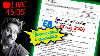 Czy będzie 100 na EGZAMINIE ÓSMOKLASISTY 2024 z matematyki❓Rozwiązania EGZAMIN 2024 MATEMATYKA MAJ [upl. by Dobrinsky]