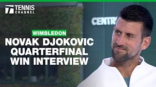 Novak Djokovic on Torn Meniscus and Withdrawing from French Open  2024 Wimbledon Quarterfinal [upl. by Eniladam]