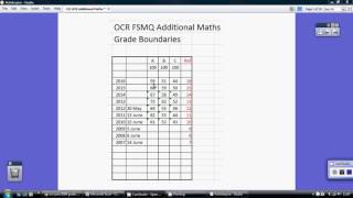 OCR FSMQ Additional Maths  Grade Boundaries [upl. by Aliemaj]