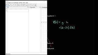 Maksimering av areal under graf med Geogebra R1 eksamen høst 2020 Del 2 Oppgave 3 [upl. by Nazario]