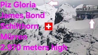 Schilthorn Piz Gloria James Bond Mürren 2970 meters high summit  Switzerland [upl. by Belldame271]