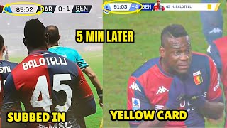 Mario Balotelli Booked 5 Minutes into Debut For Genoa [upl. by Pacifa509]