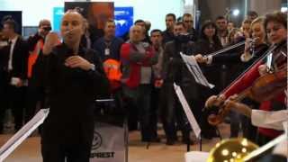 HD Flashmob Bucharest Airports Company Bucharest Symphony Orchestra at Henri Coanda Airport [upl. by Ramu420]