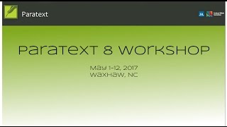 Paratext 8 Workshop  May 1  Session 1  Whats New in Paratext 8 [upl. by Atterys777]